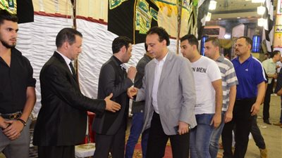 صلاح حسب الله وريكو يشاركان في عزاء والدة سعد الصغير بشبرا الخيمه