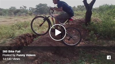 نهاية مروعة لشاب يستعرض مهاراته في قيادة دراجة هوائية (فيديو)