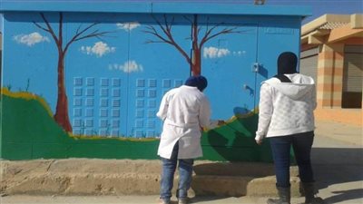 تزيين أكشاك الكهرباء بالسيدة زينب 