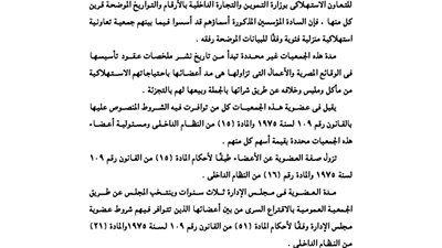 البيانات الأساسية بالجمعية التعاونية لأهالي زهراء العمرانية الشرقية بالجيزة