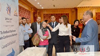 نبيلة مكرم تتفقد الاستعدادات النهائية لـ«مصر تستطيع بالتاء المربوطة»