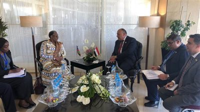 شكري يبحث العلاقات الثنائية والقضايا المشتركة مع نظيرته الناميبية