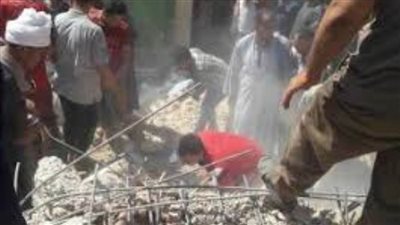 النيابة تعاين العقار المنهار ببولاق أبوالعلا