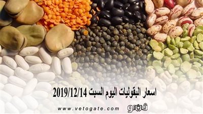 اسعار البقوليات اليوم السبت 2019/12/14