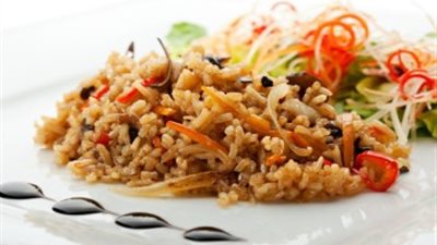 أسرع طريقة لعمل سلطة الأرز البنى الصحية