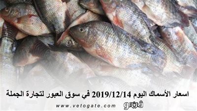 اسعار الأسماك اليوم 2019/12/14 في سوق العبور لتجارة الجملة