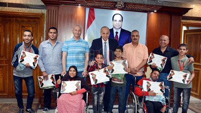 محافظ القليوبية يكرم ٩ من أوائل الجمهورية في ألعاب القوى (صور)