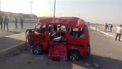 مصرع وإصابة 7 أشخاص في حادث تصادم بمحور الأوتوستراد (صور)