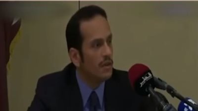 بالفيديو.. وزير خارجية قطر يعترف بدعم بلاده للإرهاب