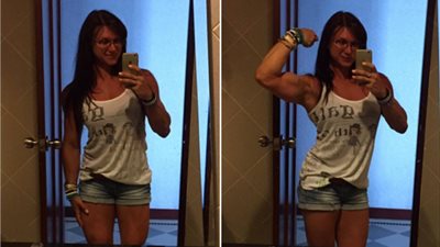 بالصور.. عضلات امرأة تتسبب في طلاقها