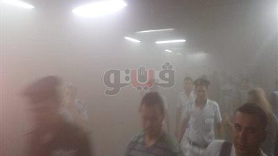 السيطرة على حريق كابل كهرباء برصيف مترو حلوان