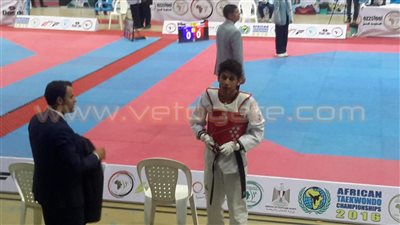بالصور.. غفران زكي يتوج بذهبية البطولة الأفريقية للتايكوندو