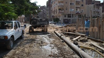 تغيير الصرف الصحى ورصف منطقة جاردن سيتى.. بالإسماعيلية