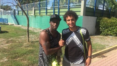 بالصور.. «عمرو وردة» يخوض مرانه الأول مع «بانيتوليكوس» اليوناني