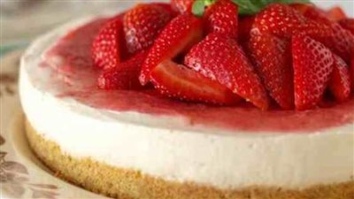 طريقة عمل تشيز كيك الفراولة