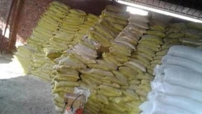 ضبط طن أعلاف حيوانية مجهولة المصدر في الشرقية