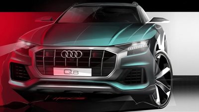 «أودي» تغير تصميم المصابيح ومقدمة سيارة Q8