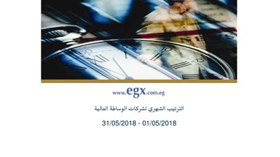 أبرز شركات السمسرة في الأوراق المالية خلال شهر مايو ٢٠١٨