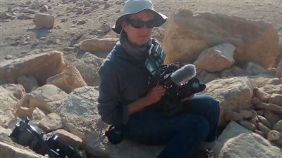 التليفزيون الفرنسي يصور فيلما تسجيليا عن هرم هوارة بالفيوم (صور)