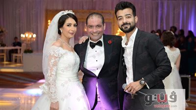 بالصور.. هيثم شاكر والليثي وآلا كوشنير يشعلون حفل زفاف «مجاهد وأسماء»
