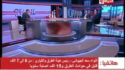 بالفيديو.. الجيوشي: 7 آلاف قتيل و15 ألف مصاب سنويًا في حوادث الطرق