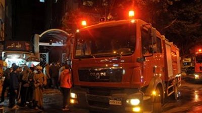 حريق هائل بمعرض السلاب بالأوتوستراد