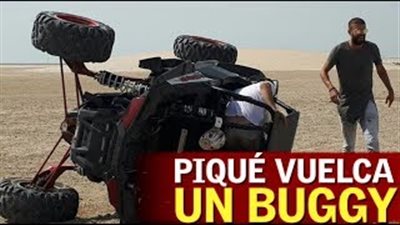 بالفيديو.. لحظة تعرض «بيكيه» لحادث مروع في صحراء لبنان