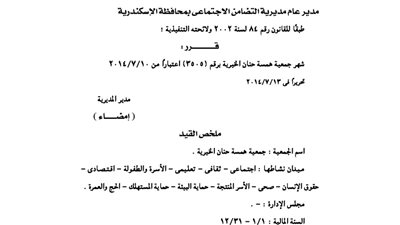 إشهار جمعية همسة حنان الخيرية