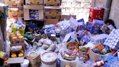 ضبط 450 طنا منتجات غذائية مجهولة المصدر بالمنوفية