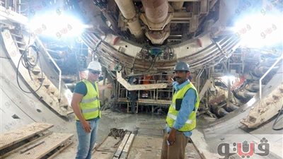 بالصور.. آخر أعمال مشروع الأنفاق تحت قناة السويس