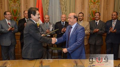 بالصور.. توقيع بروتوكول تعاون بين الإنتاج الحربي و«نكستامب»