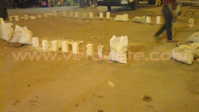 بالصور.. هبوط أرضي مفاجئ بجوار سكة حديد ملوي في المنيا