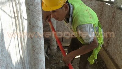 بالصور.. «المقاولون» تبدأ ترميم المنازل المتضررة من انفجار بشبرا