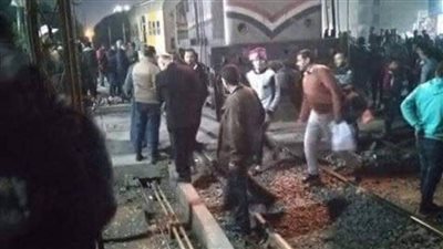 اللقطات الأولى لمعاينة النيابة لموقع حادث قطار ميت غمر | صور