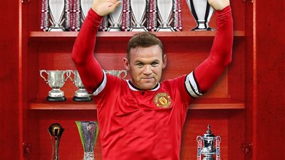بالأرقام.. «روني» 13 موسما مع مانشستر و12 لقبا