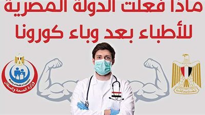 ماذا فعلت الدولة المصرية للأطباء بعد وباء كورونا؟| إنفوجراف