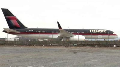 مقاعد جلدية وحمامات ذهبية.. 5 معلومات عن تحفة ترامب الطائرة