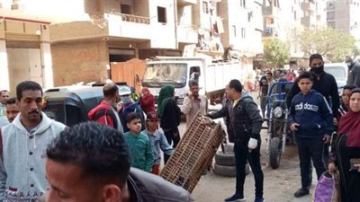 رفع 67 حالة إشغال متنوعة بأبو النمرس