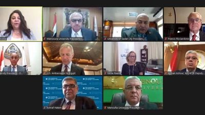 طلاب وخريجو جامعة المنصورة يشاركون فى الملتقى الافتراضى الثانى للتوظيف