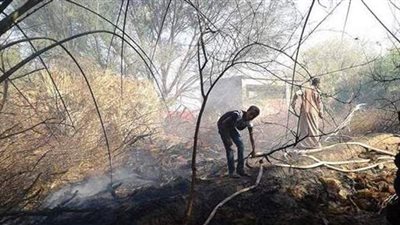 إخماد حريق نشب في مخلفات بالعباسية