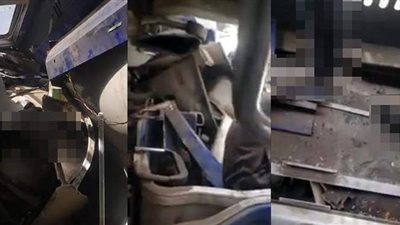 اللقطات الأولى من داخل عربات قطاري سوهاج المتصادمين| صور