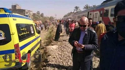 مرفق إسعاف قنا يدفع بـ20 سيارة إلى موقع حادث قطاري سوهاج