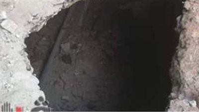 هبوط أرضي بجوار مسجد السنطة  في الغربية | صور