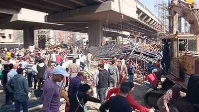 مصدر أمني: لا خسائر بشرية في سقوط عمود كوبري ترسا بالمريوطية