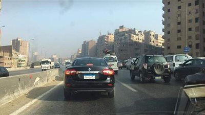 زحام مروري أعلى الطريق الدائري