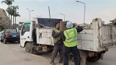 تنظيف محيط كوبري عباس في الجيزة | صور