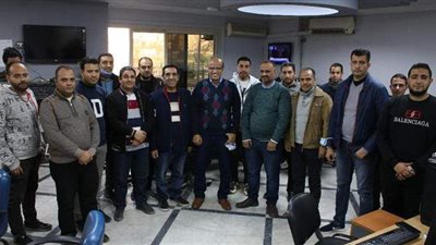 حسين الزناتي خلال زيارته 