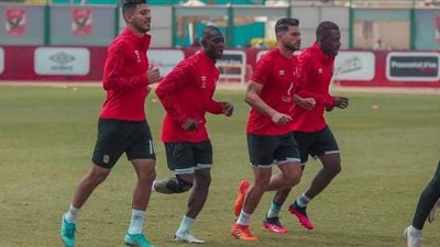 انتظام الدوليين في مران الأهلي استعدادا لمباراة المريخ