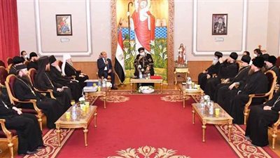 البابا تواضروس يستقبل الوفد الرهباني الأوكراني