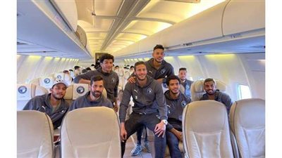 بعثة بيراميدز تغادر إلى المغرب بطائرة خاصة لمواجهة الرجاء | صور